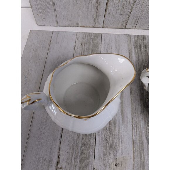 Vintage BOHEMIAN Fine China Creamer & Sugar Bowl With Lid Czechoslovakia BOH53 - Picture 4 of 15